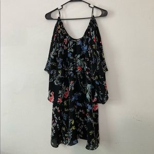 Parker Agave 100% Silk Woodland Floral Dress Large